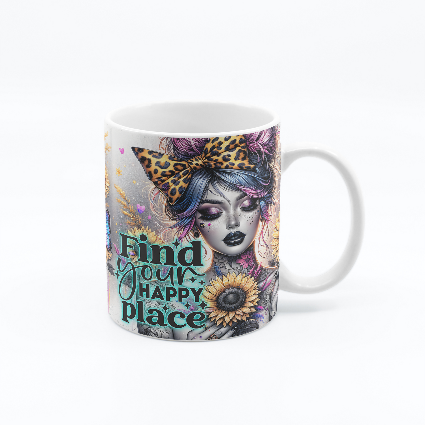 Tasse à café pensée positive 11 oz