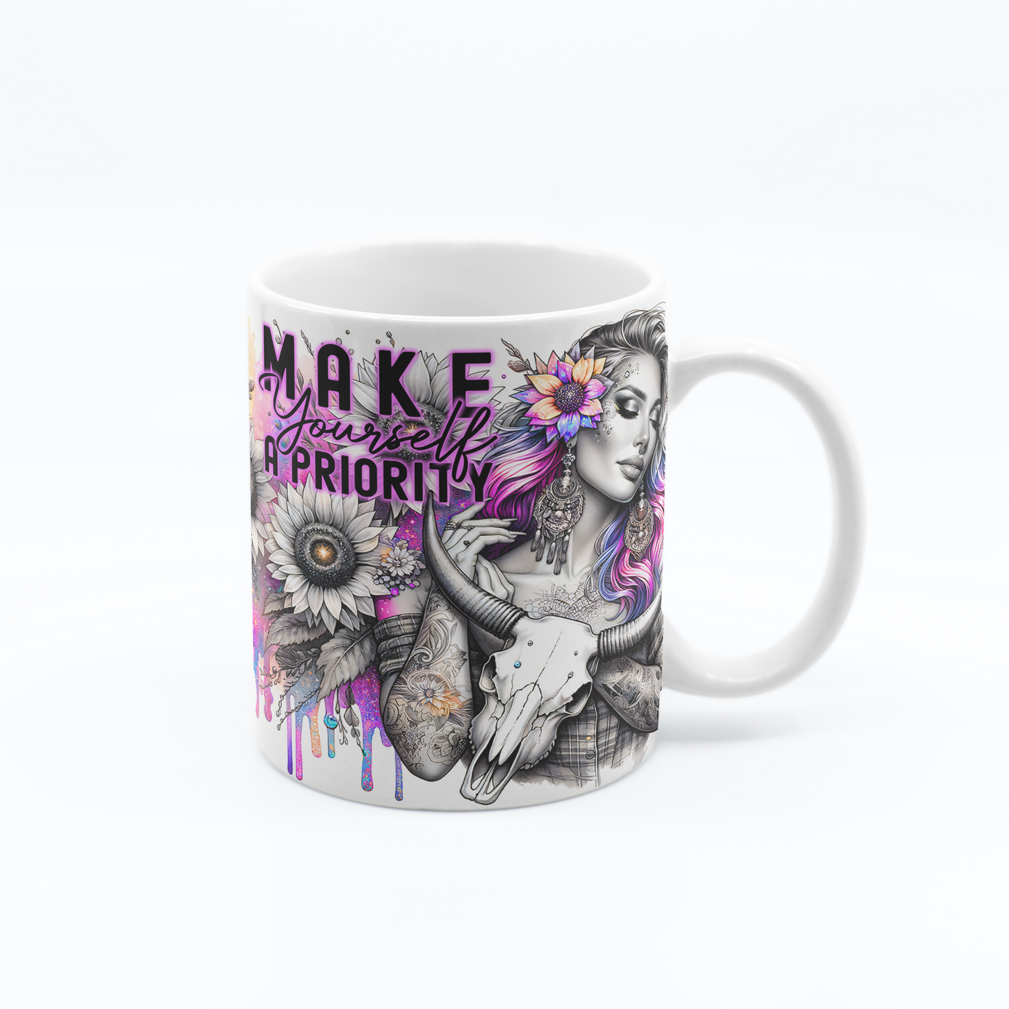 Tasse à café pensée positive 11 oz