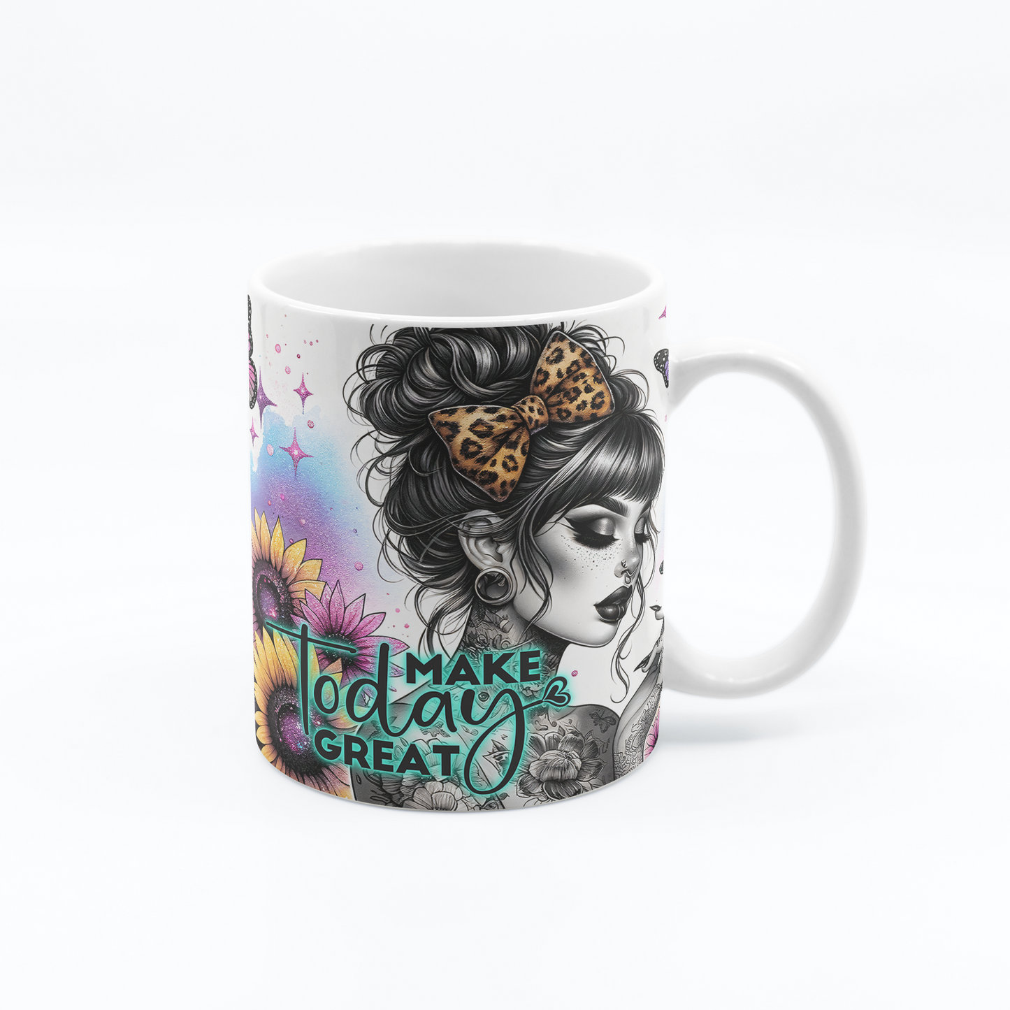 Tasse à café pensée positive 11 oz