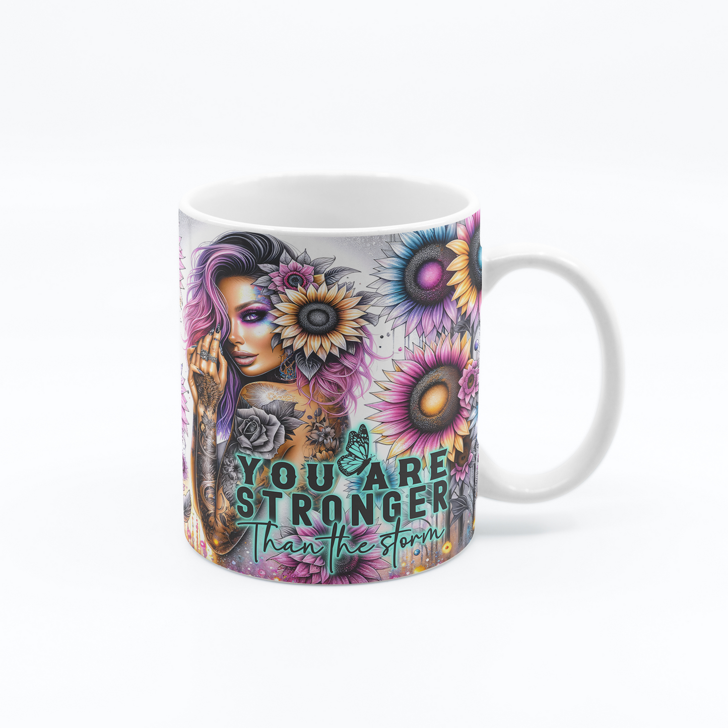 Tasse à café pensée positive 11 oz