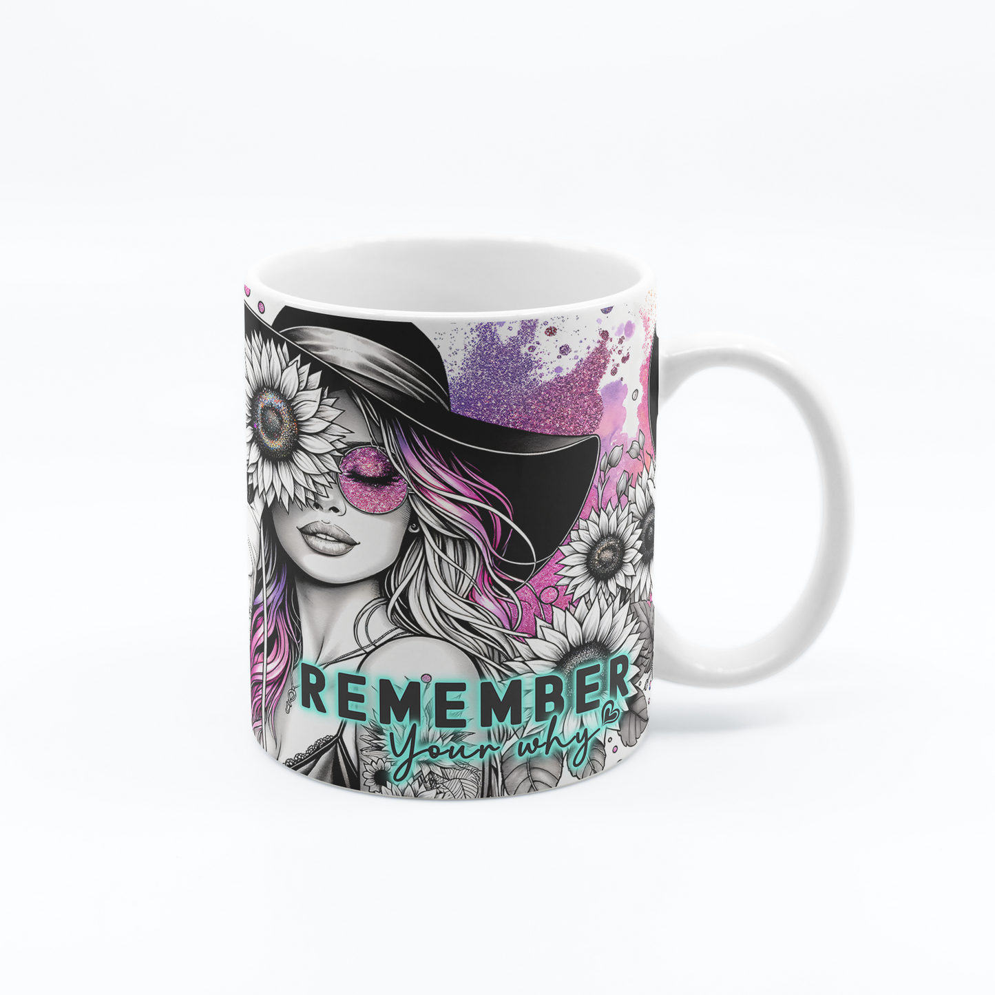 Tasse à café pensée positive 11 oz