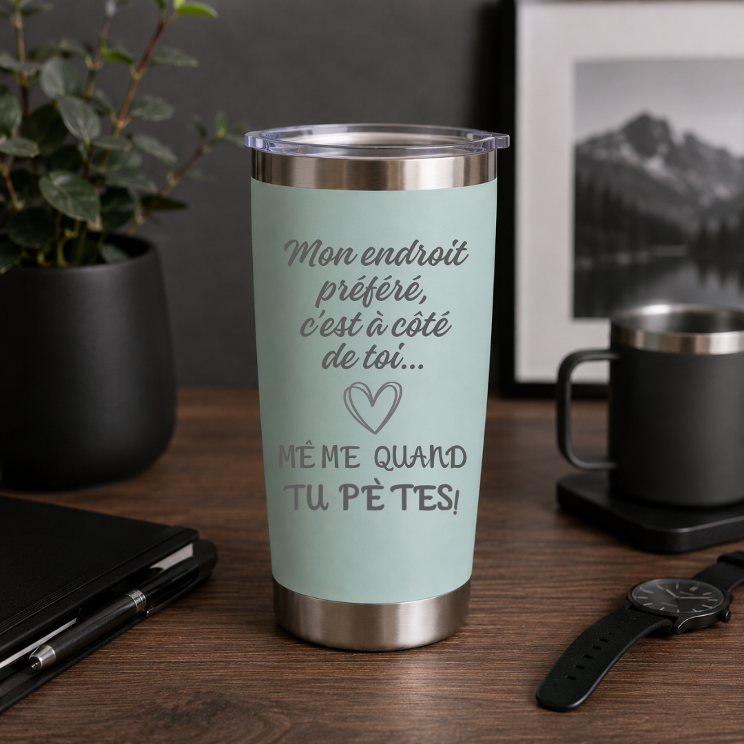 Tasse 20oz menthe personnalisée
