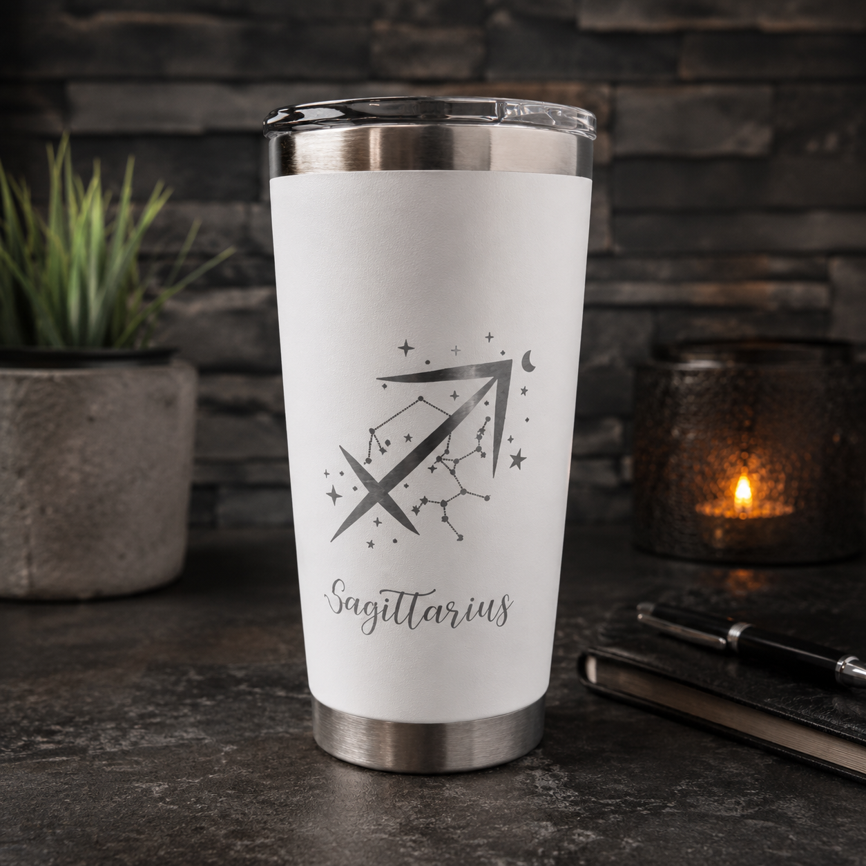 Tasse 20oz blanche personnalisée