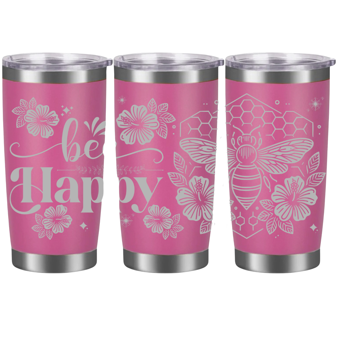 Tasses à café acier inoxydable 20oz (design 360) Abeille