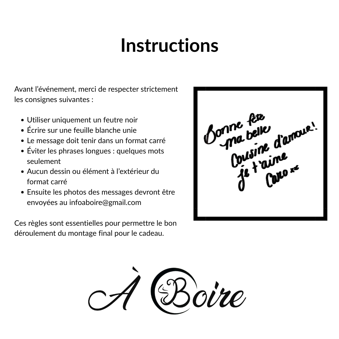 Bouteille souvenir unique – Signée par ceux qui comptent