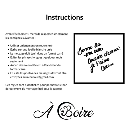 Bouteille souvenir unique – Signée par ceux qui comptent