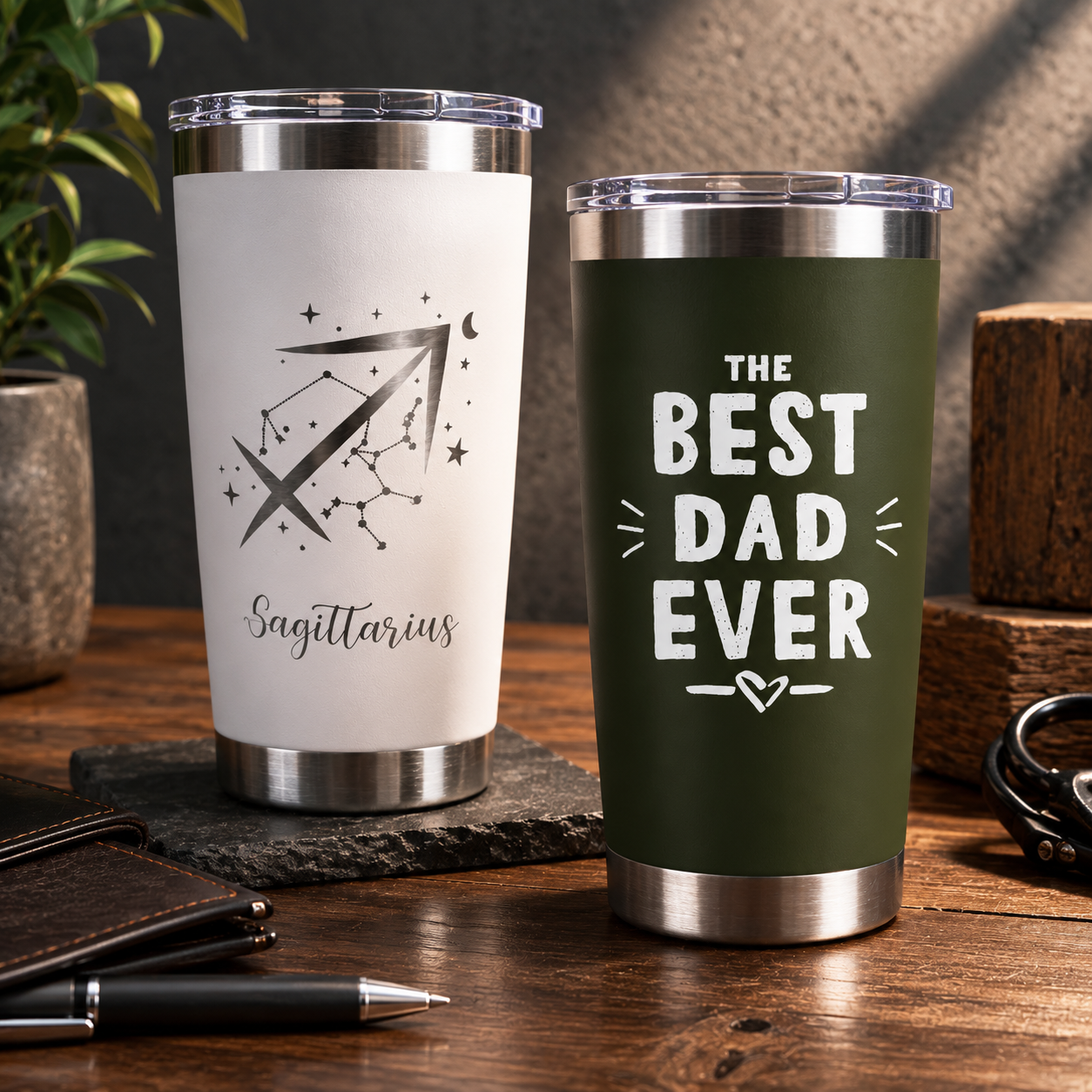 Tasse 20oz kaki personnalisée