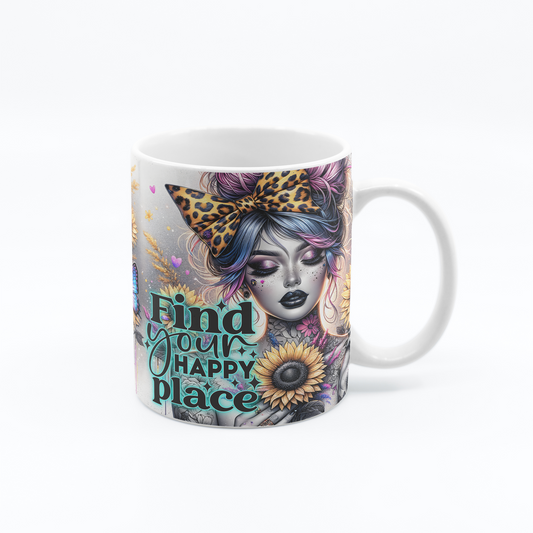Tasse à café pensée positive 11 oz