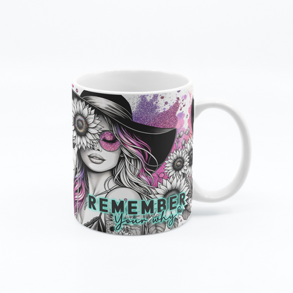 Tasse à café pensée positive 11 oz