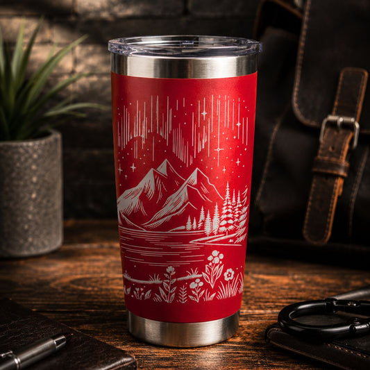 Tasse 20oz rouge personnalisée