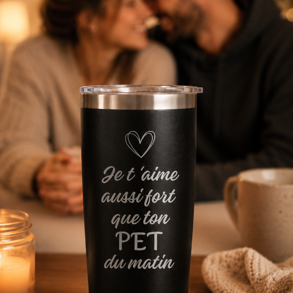 Tasse 20oz personnalisée (9 couleurs)